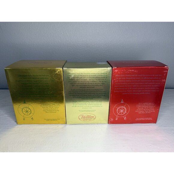 Vintage 1996-1997 Elvis Presley Heirloom Collection Musical Ornaments (Set of 3) - Picture 5 of 8